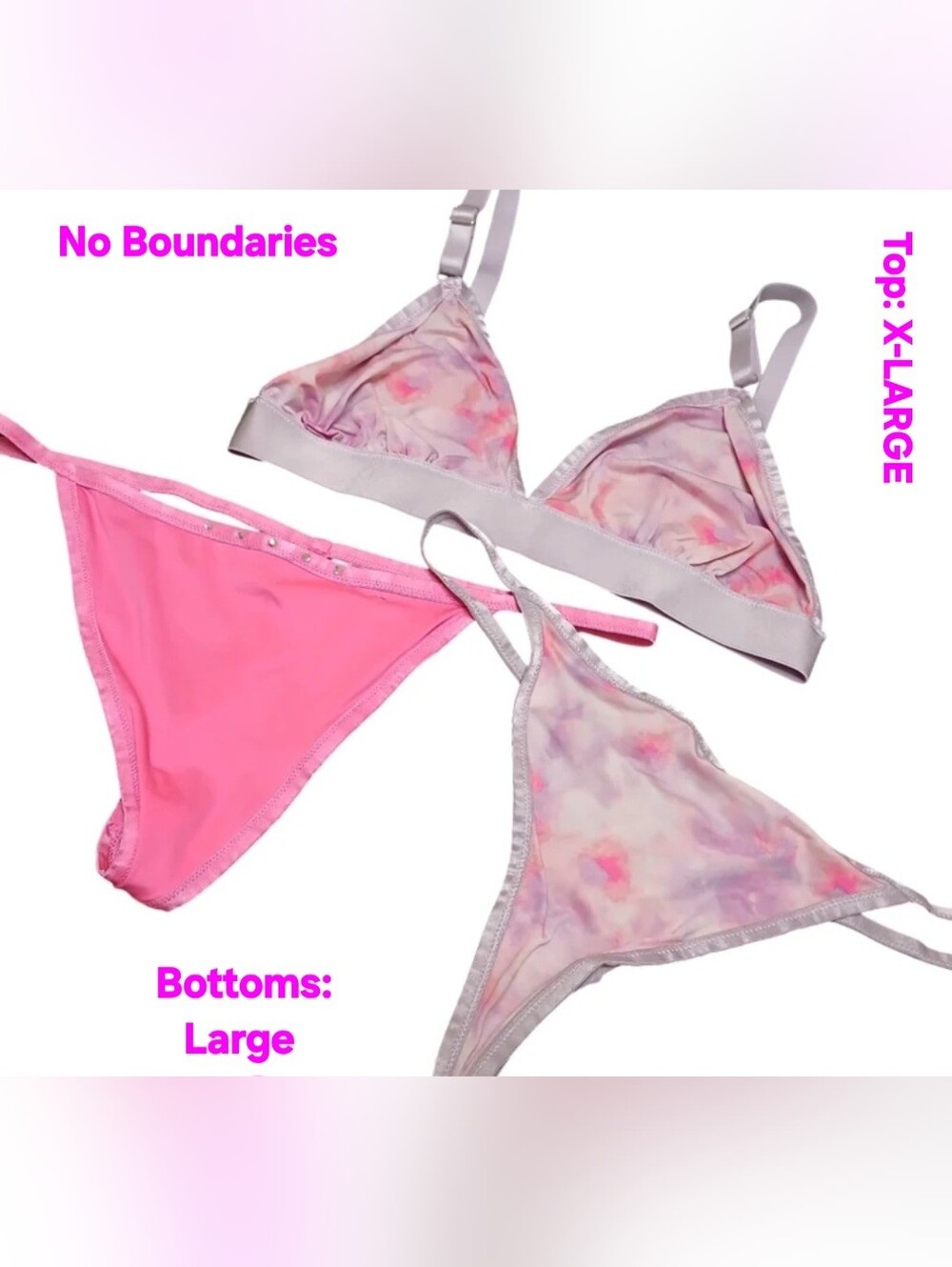 Clothes: No Boundries Bra & Panty Lot (Large & X-large)